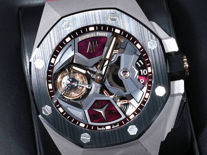 オーデマピゲ ロイヤルオーク コンセプト フライング トゥールビヨン GMT Ref.26589IO.OO.D500CA.01 チタン ボルドー文字盤