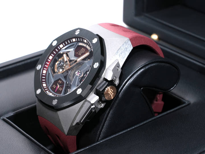 オーデマピゲ ロイヤルオーク コンセプト フライング トゥールビヨン GMT Ref.26589IO.OO.D500CA.01 チタン ボルドー文字盤