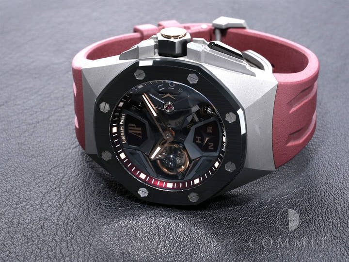 オーデマピゲ ロイヤルオーク コンセプト フライング トゥールビヨン GMT Ref.26589IO.OO.D500CA.01 チタン ボルドー文字盤