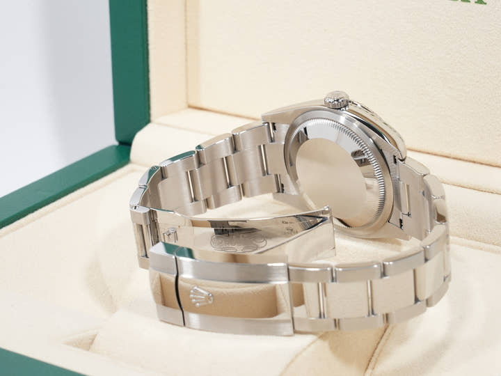 Rolex Datejust 36 Ref. 126234 Stainless Steel/White Gold Bright Blue Fluted Motif Dial