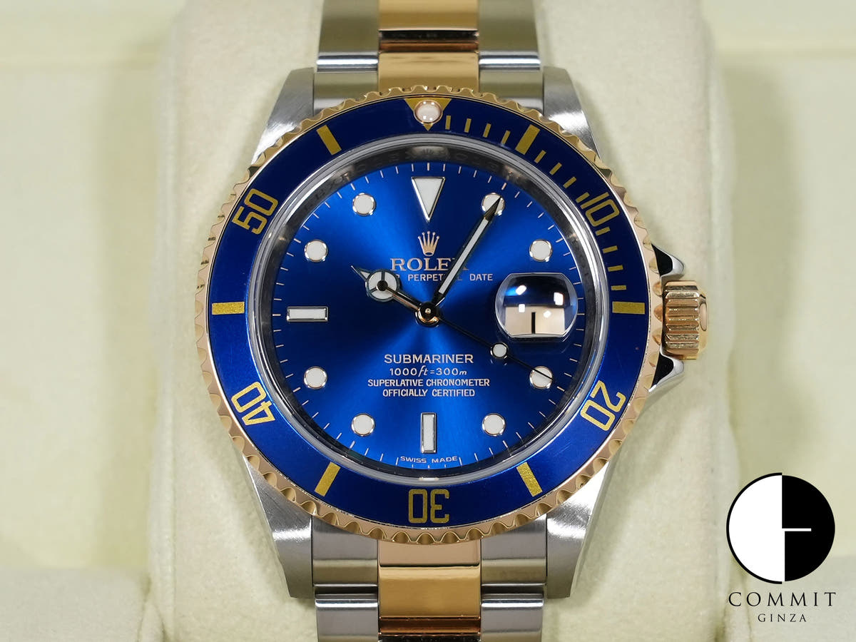 ロレックス サブマリーナー デイト Ref.16613 ステンレススチール/イエローゴールド ブルー文字盤