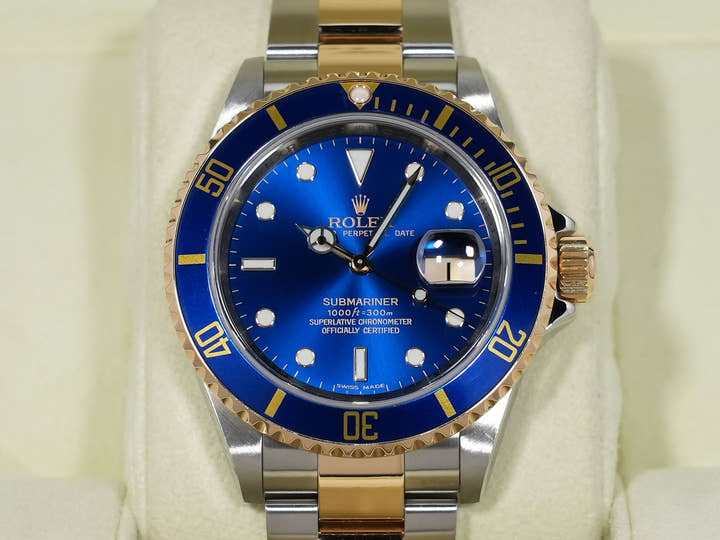 ロレックス サブマリーナー デイト Ref.16613 ステンレススチール/イエローゴールド ブルー文字盤