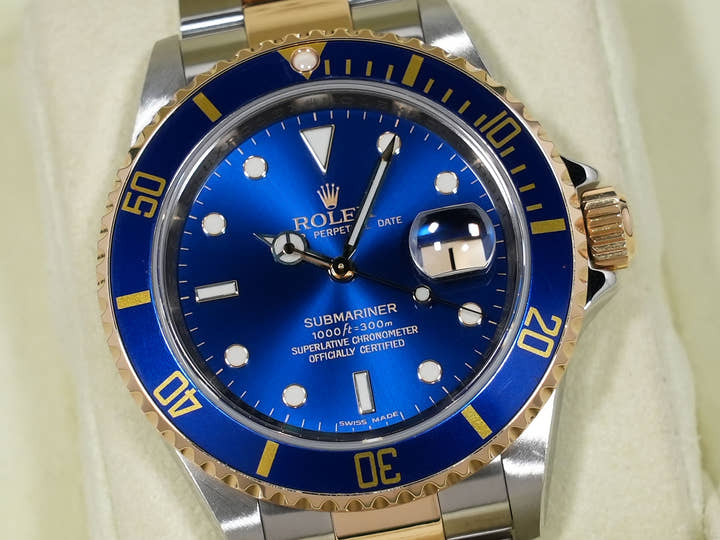 ロレックス サブマリーナー デイト Ref.16613 ステンレススチール/イエローゴールド ブルー文字盤