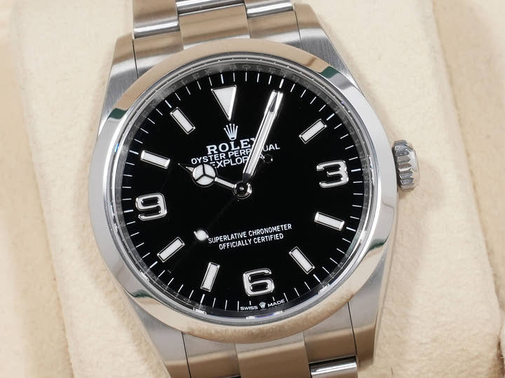 ロレックス エクスプローラー36 Ref.124270 ステンレススチール ブラック文字盤