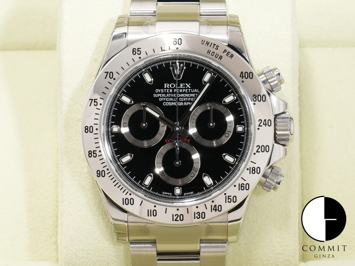 ロレックス デイトナ Ref.116520 ステンレススチール ブラック文字盤