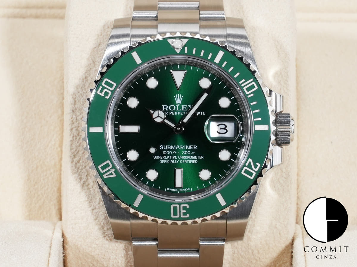 ロレックス サブマリーナー デイト Ref.116610LV ステンレススチール グリーン文字盤
