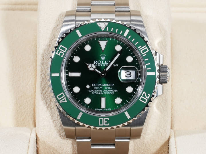 ロレックス サブマリーナー デイト Ref.116610LV ステンレススチール グリーン文字盤