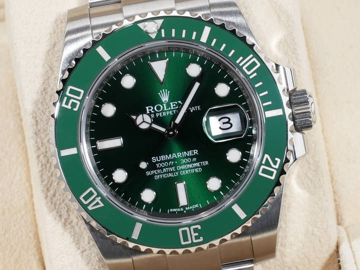ロレックス サブマリーナー デイト Ref.116610LV ステンレススチール グリーン文字盤