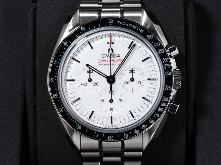 オメガ スピードマスター ムーンウォッチ プロフェッショナル Ref.310.30.42.50.04.001 SS ホワイト文字盤 極美品 3hhb434e