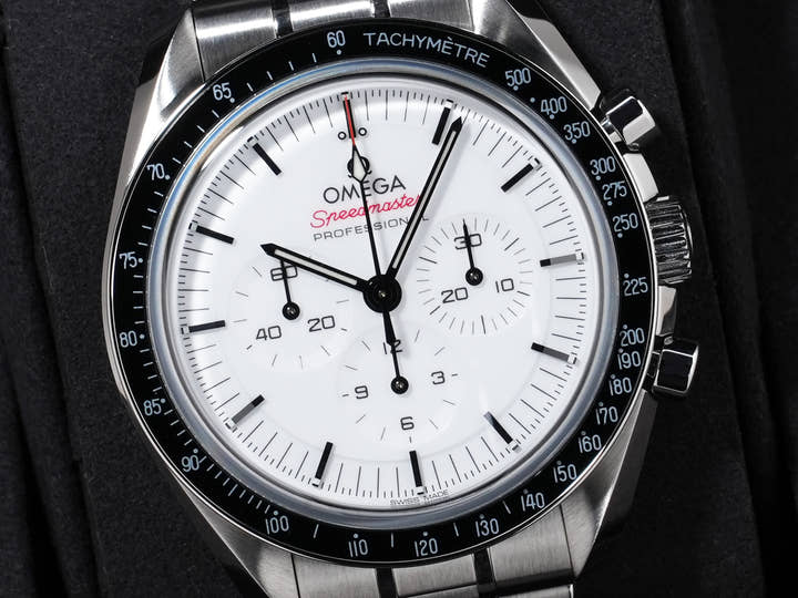 オメガ スピードマスター ムーンウォッチ プロフェッショナル Ref.310.30.42.50.04.001 SS ホワイト文字盤 極美品 3hhb434e