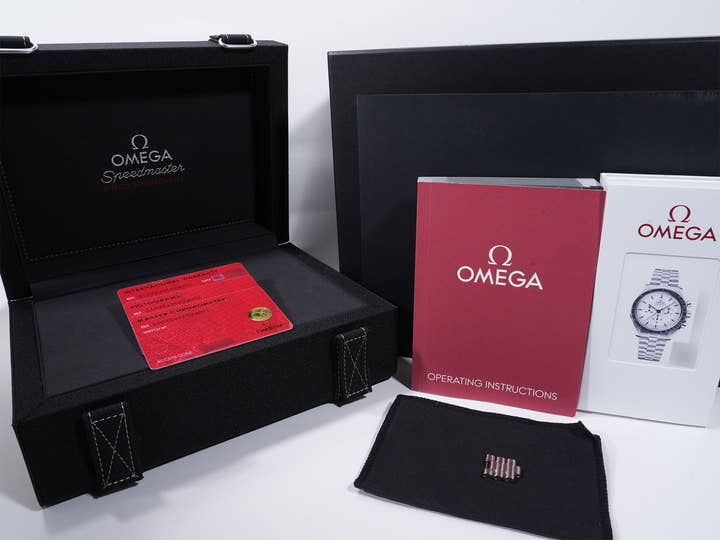 オメガ スピードマスター ムーンウォッチ プロフェッショナル Ref.310.30.42.50.04.001 SS ホワイト文字盤 極美品 3hhb434e