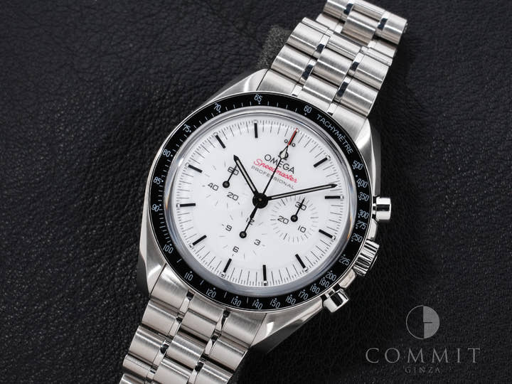 オメガ スピードマスター ムーンウォッチ プロフェッショナル Ref.310.30.42.50.04.001 SS ホワイト文字盤 極美品 3hhb434e