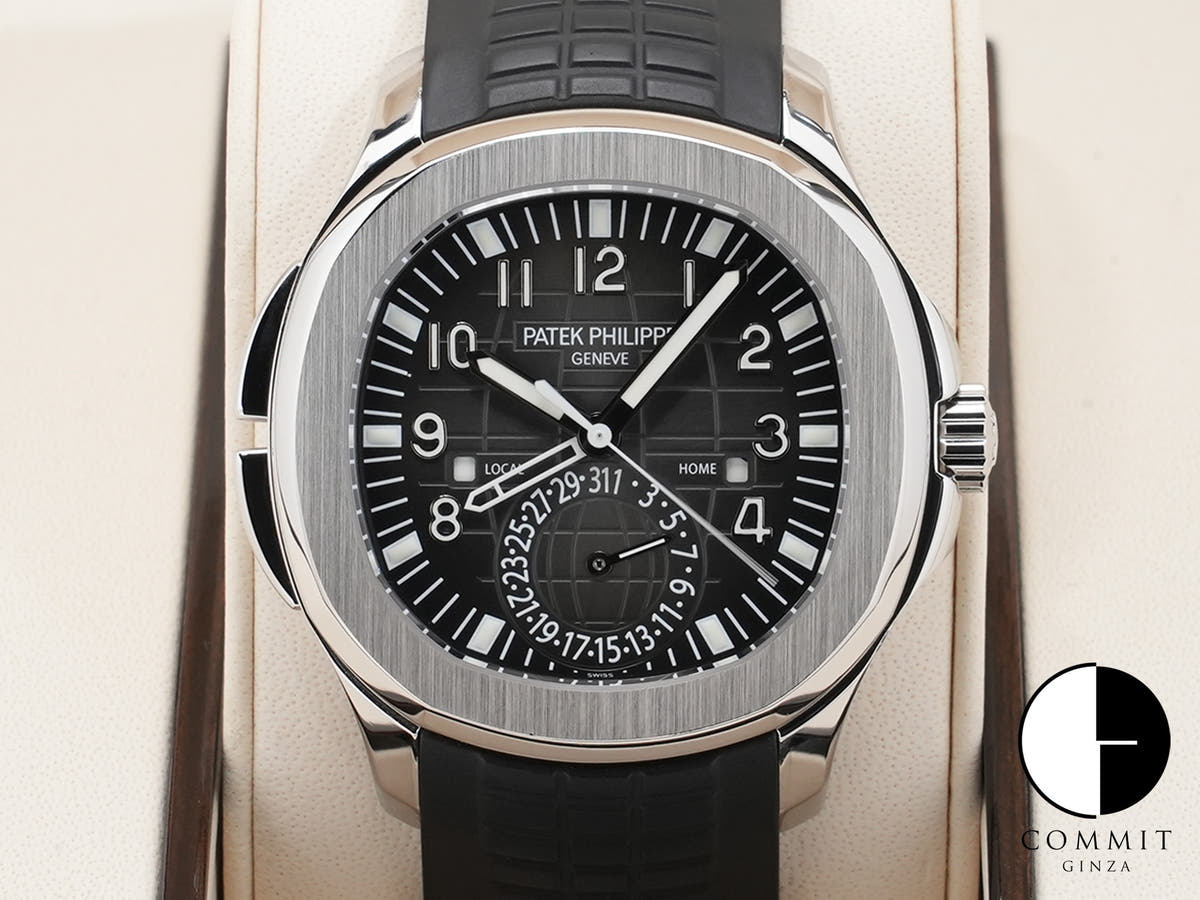 パテックフィリップ アクアノート トラベルタイム Ref.5164A-001 ステンレススチール ブラック文字盤