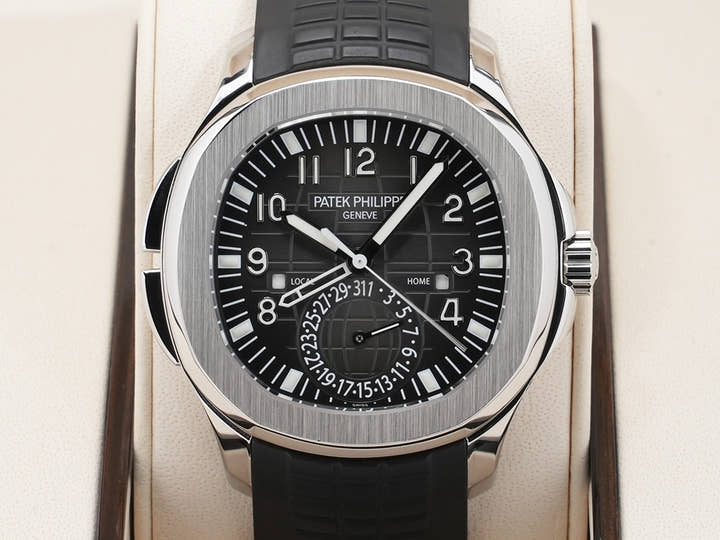 パテックフィリップ アクアノート トラベルタイム Ref.5164A-001 ステンレススチール ブラック文字盤