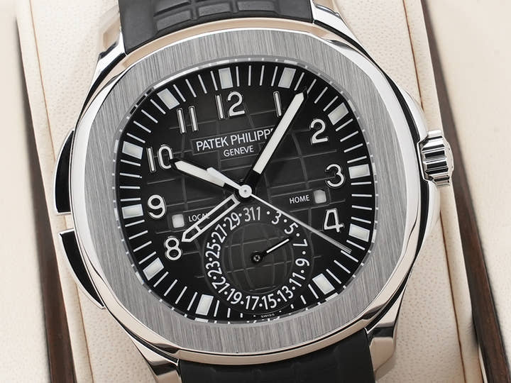 パテックフィリップ アクアノート トラベルタイム Ref.5164A-001 ステンレススチール ブラック文字盤