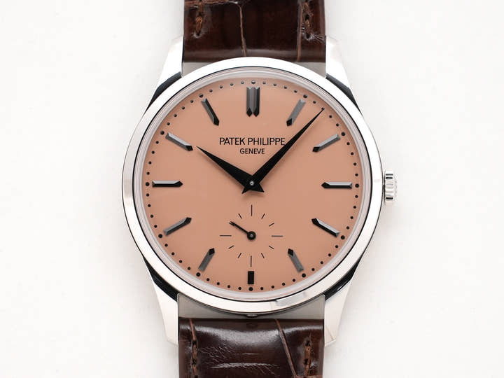 パテックフィリップ カラトラバ Ref.6196P-001 プラチナ ローズゴールドめっきオパーリン文字盤