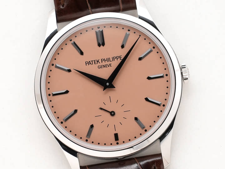 パテックフィリップ カラトラバ Ref.6196P-001 プラチナ ローズゴールドめっきオパーリン文字盤