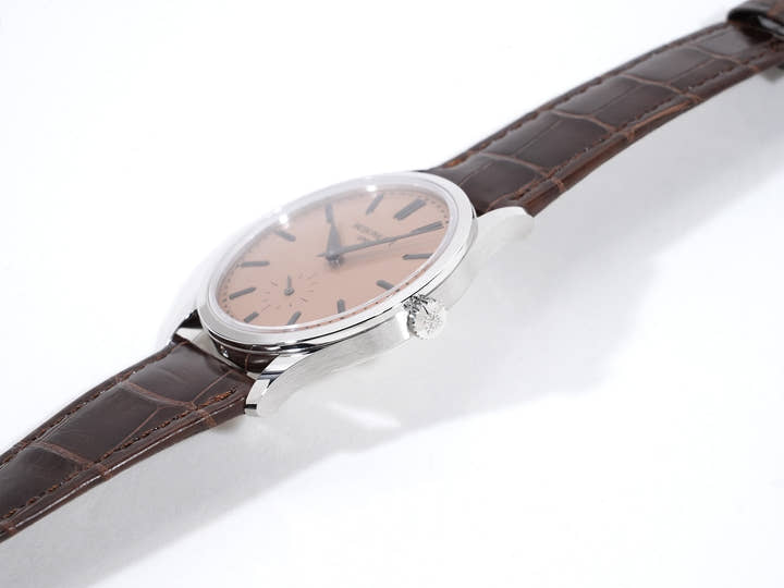 パテックフィリップ カラトラバ Ref.6196P-001 プラチナ ローズゴールドめっきオパーリン文字盤