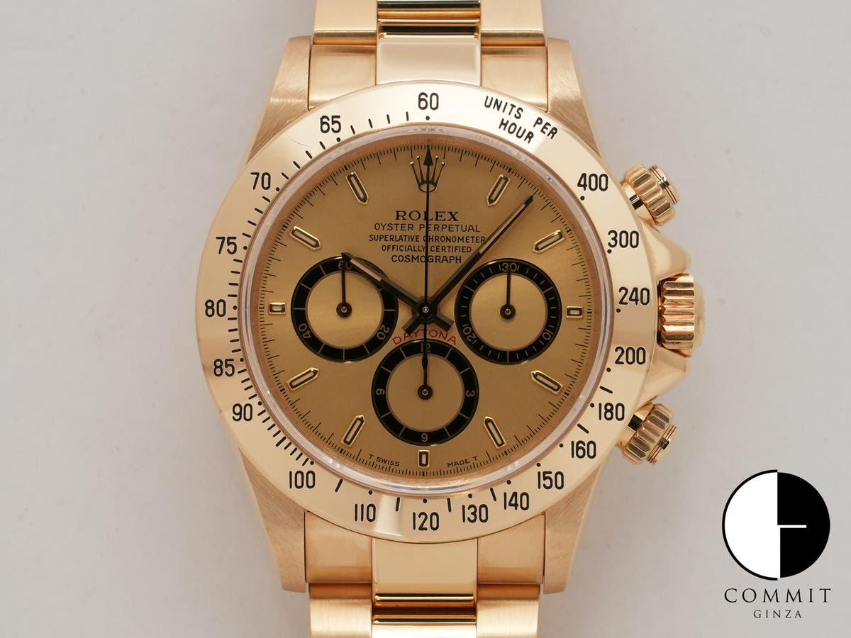 ロレックス デイトナ エルプリメロ Ref.16528 イエローゴールド シャンパン文字盤