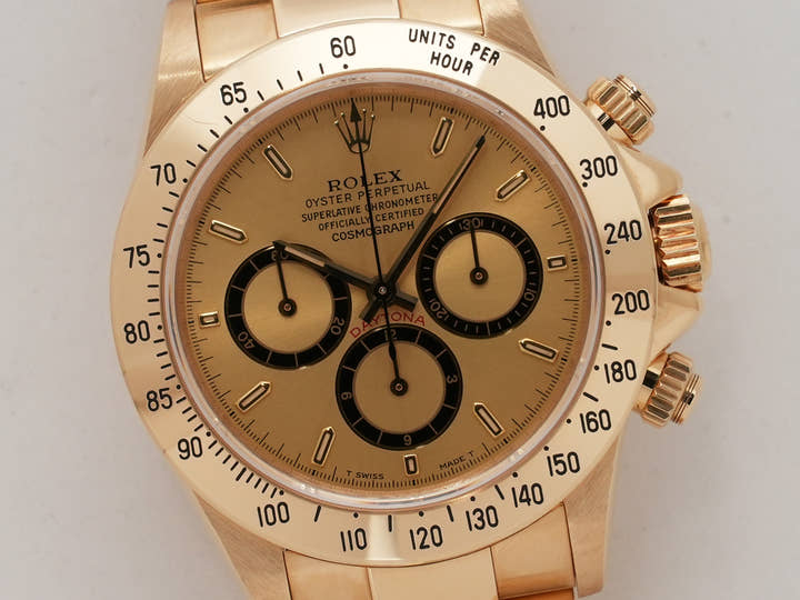 ロレックス デイトナ エルプリメロ Ref.16528 イエローゴールド シャンパン文字盤