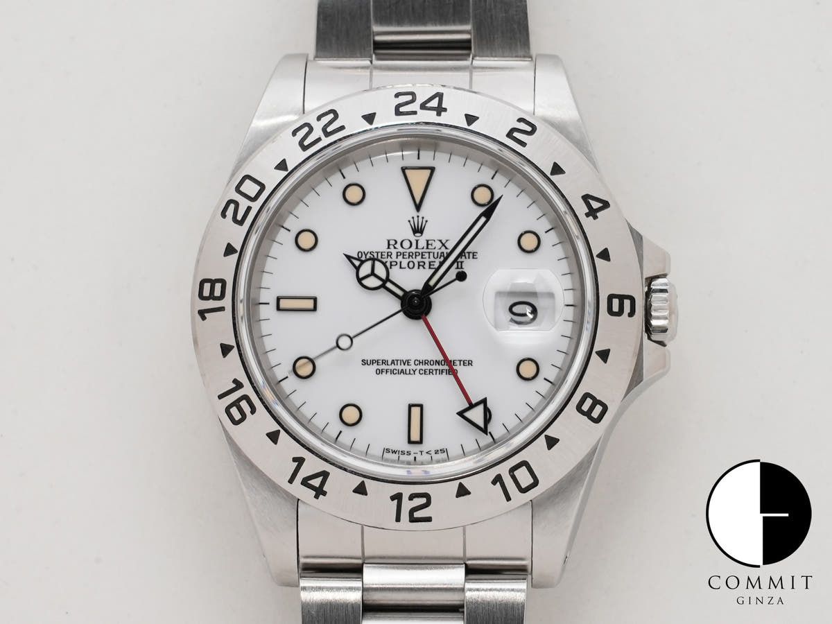 ロレックス エクスプローラーII Ref.16570 ステンレススチール ホワイト文字盤