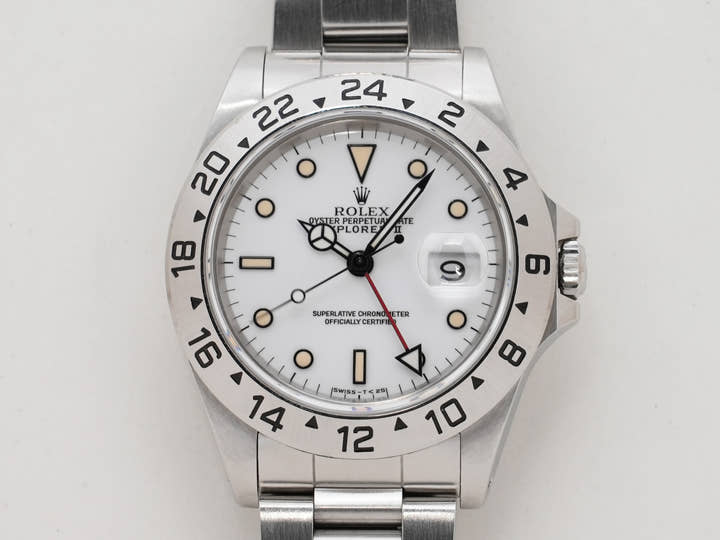 ロレックス エクスプローラーII Ref.16570 ステンレススチール ホワイト文字盤