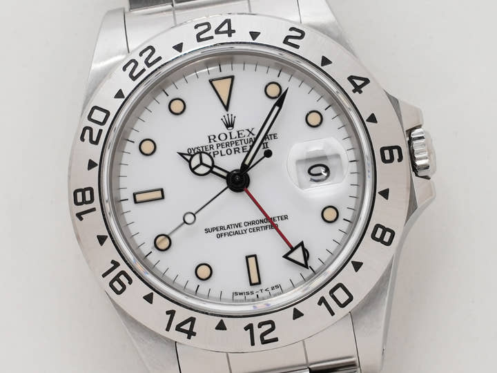 ロレックス エクスプローラーII Ref.16570 ステンレススチール ホワイト文字盤