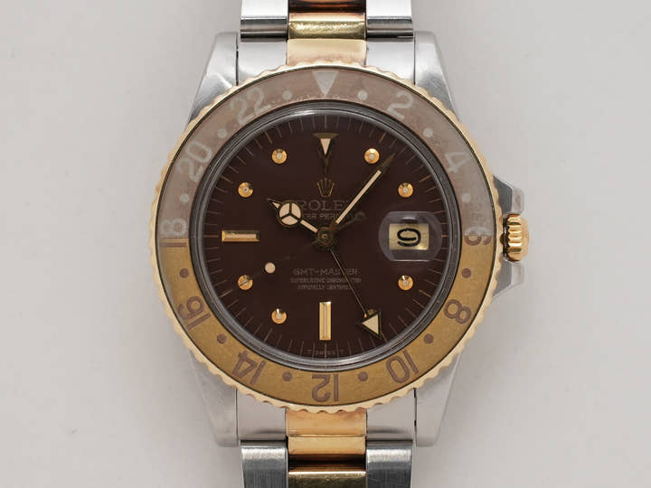 ロレックス GMTマスター Ref.1675/3 ステンレススチール/イエローゴールド ブラウン文字盤 オイスターブレスレット