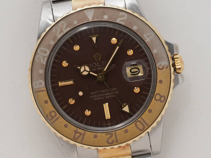 ロレックス GMTマスター Ref.1675/3 ステンレススチール/イエローゴールド ブラウン文字盤 オイスターブレスレット
