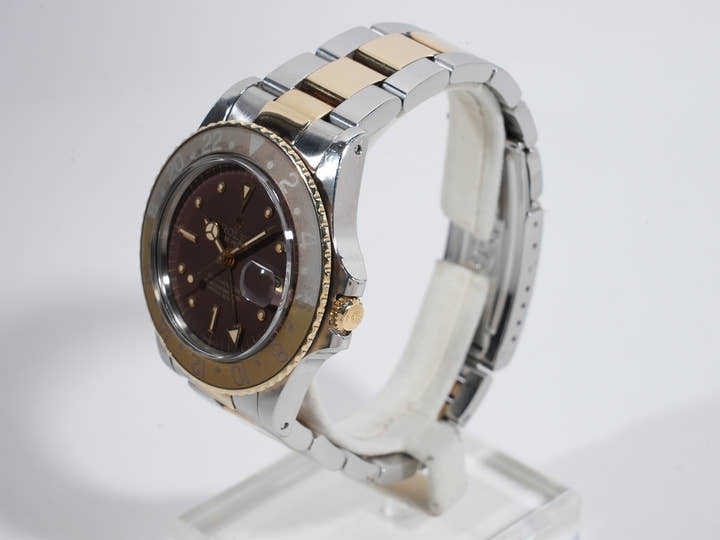 ロレックス GMTマスター Ref.1675/3 ステンレススチール/イエローゴールド ブラウン文字盤 オイスターブレスレット