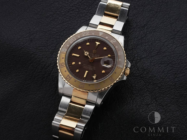 ロレックス GMTマスター Ref.1675/3 ステンレススチール/イエローゴールド ブラウン文字盤 オイスターブレスレット