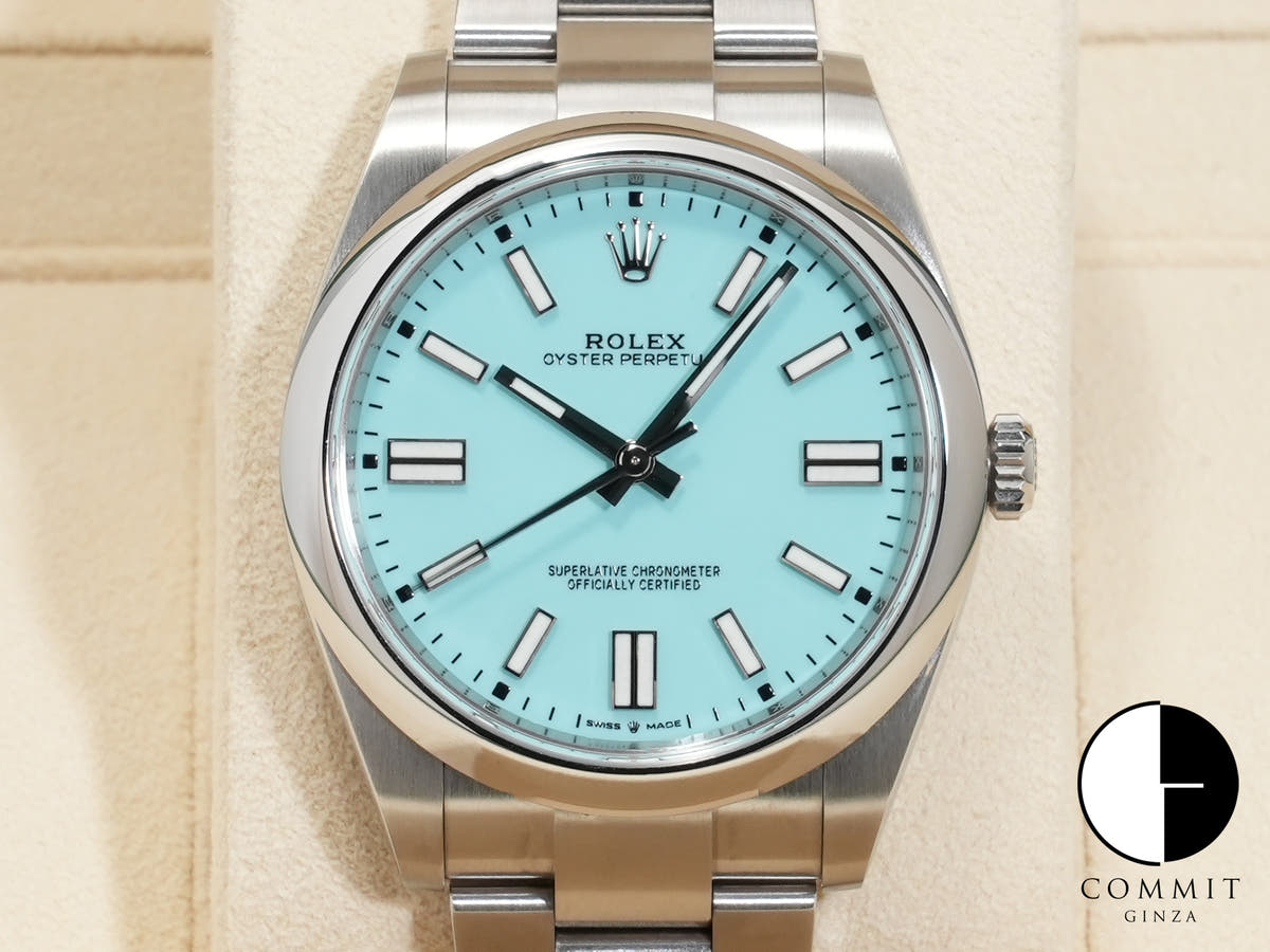 Rolex Oyster Perpetual 41 Ref. 124300 Stainless Steel Turquoise Dial