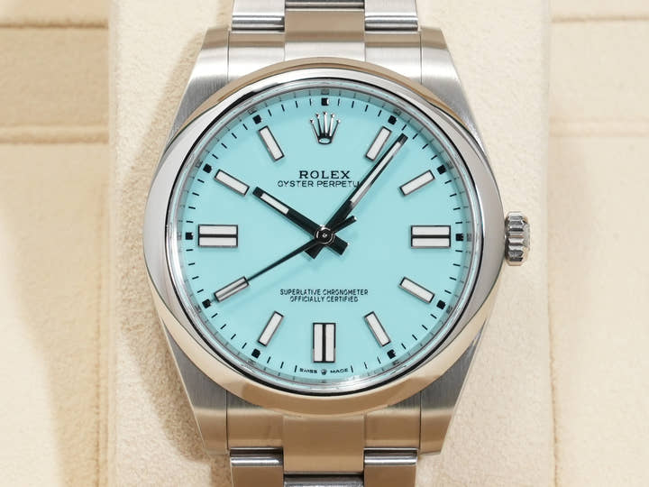 Rolex Oyster Perpetual 41 Ref. 124300 Stainless Steel Turquoise Dial