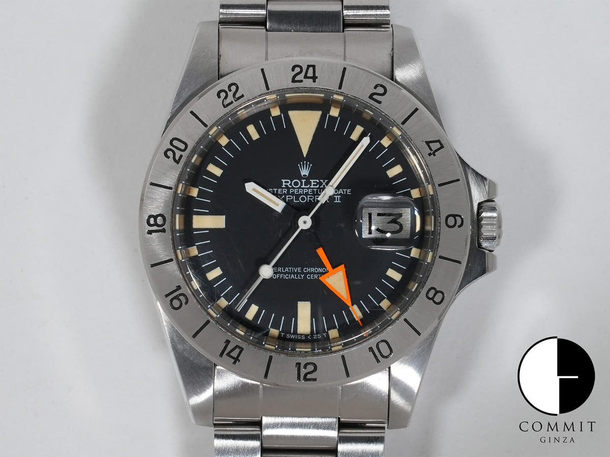 ロレックス エクスプローラーII Ref.1655 ステンレススチール ブラック文字盤