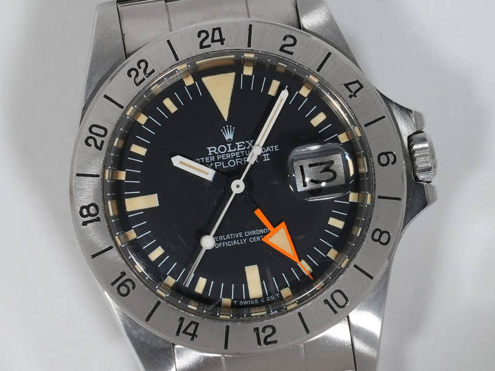 ロレックス エクスプローラーII Ref.1655 ステンレススチール ブラック文字盤