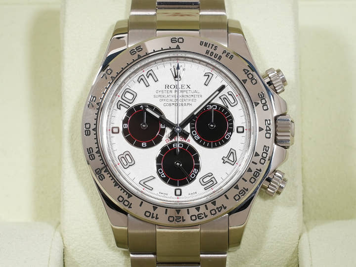 ロレックス デイトナ Ref.116509 ホワイトゴールド ホワイトアラビア文字盤 中古 576dmvsu