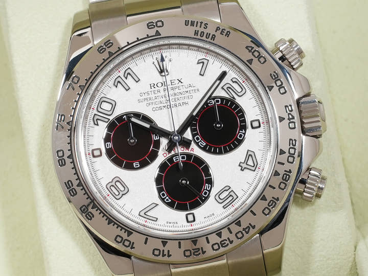 ロレックス デイトナ Ref.116509 ホワイトゴールド ホワイトアラビア文字盤 中古 576dmvsu