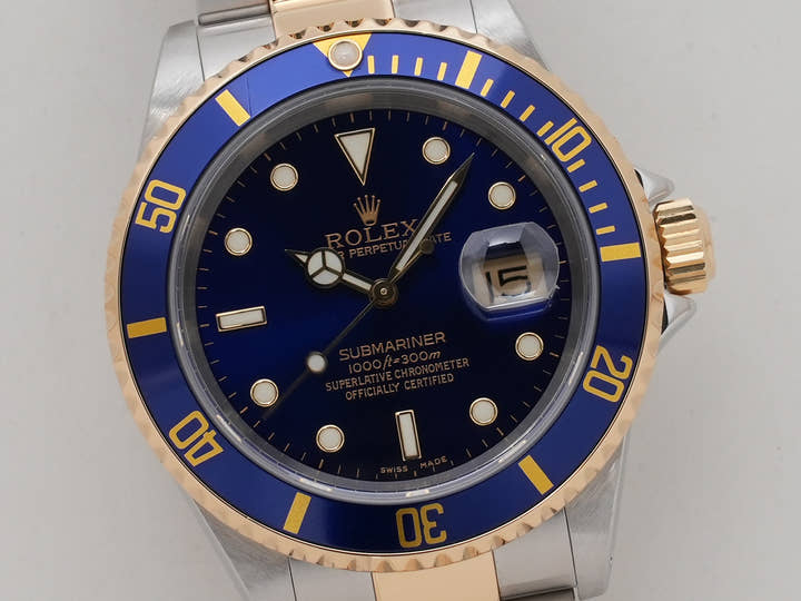 ロレックス サブマリーナー デイト Ref.16613 ステンレススチール/イエローゴールド ブルー文字盤