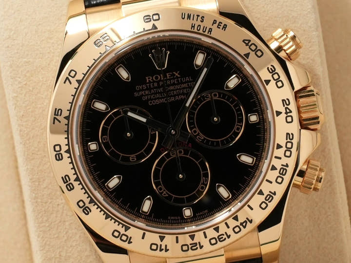 ロレックス デイトナ Ref.116518 イエローゴールド ブラック文字盤