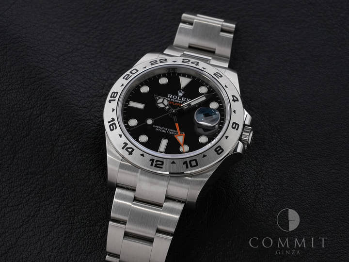 ロレックス エクスプローラーII Ref.216570 ステンレススチール ブラック文字盤 オイスターブレスレット 中古 rehpq9n3