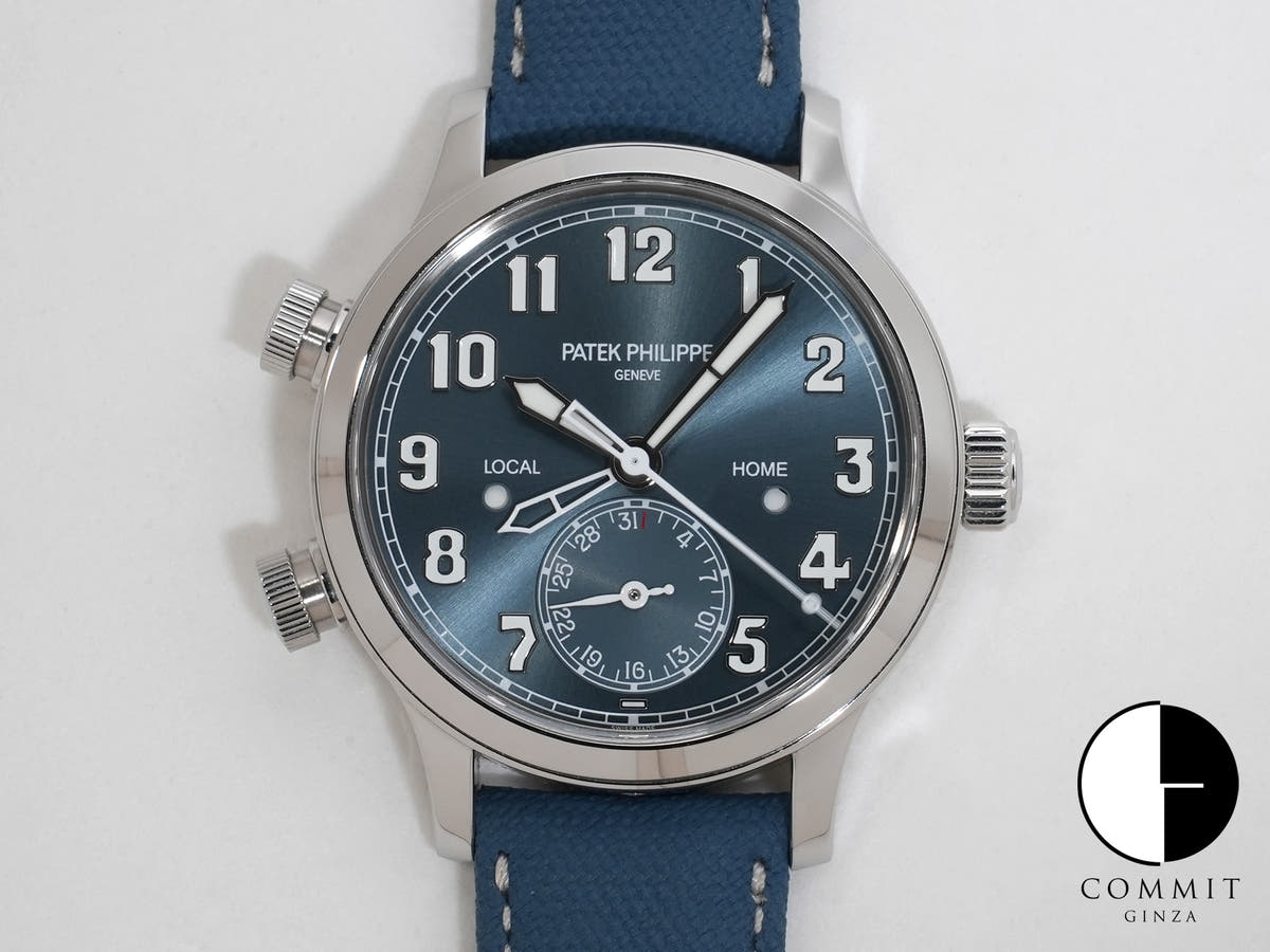パテックフィリップ カラトラバ パイロット トラベルタイム Ref.7234A-001 ステンレススチール ブルー文字盤