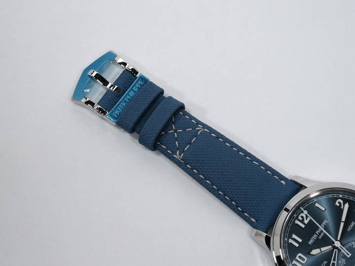 パテックフィリップ カラトラバ パイロット トラベルタイム Ref.7234A-001 ステンレススチール ブルー文字盤