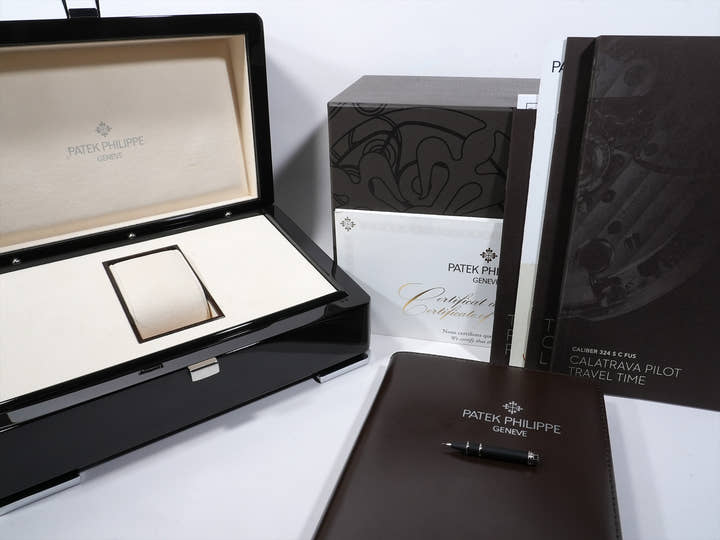 パテックフィリップ カラトラバ パイロット トラベルタイム Ref.7234A-001 ステンレススチール ブルー文字盤