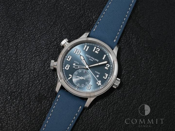 パテックフィリップ カラトラバ パイロット トラベルタイム Ref.7234A-001 ステンレススチール ブルー文字盤
