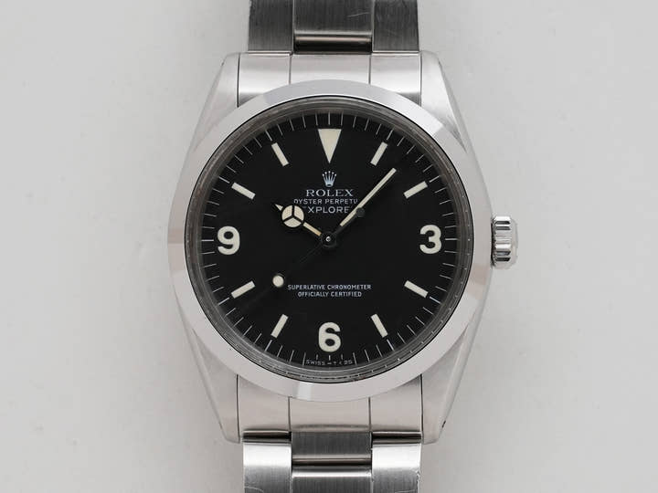 ロレックス エクスプローラーI Ref.1016 ステンレススチール ブラック文字盤 中古 xuhcf7x8
