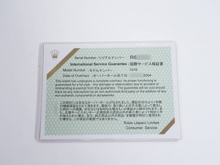 ロレックス エクスプローラーI Ref.1016 ステンレススチール ブラック文字盤 中古 xuhcf7x8