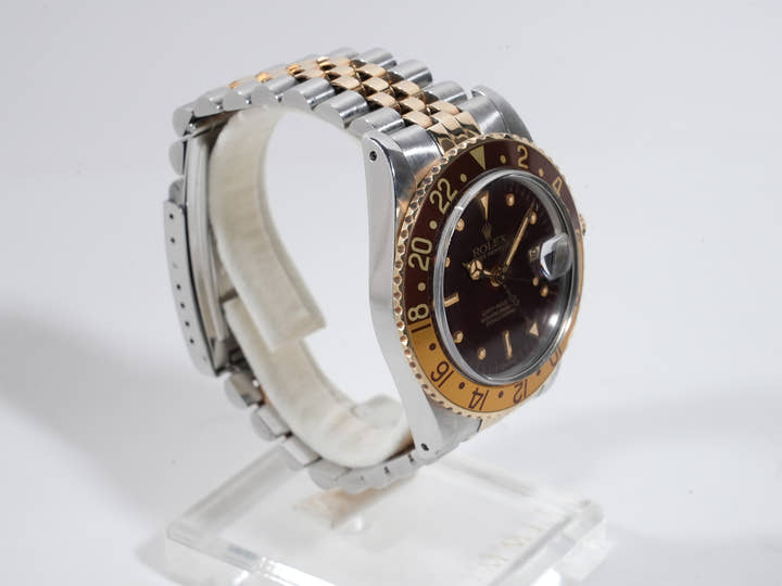 ロレックス GMTマスター Ref.16753 ステンレススチール/イエローゴールド ブラウン文字盤 ジュビリーブレスレット