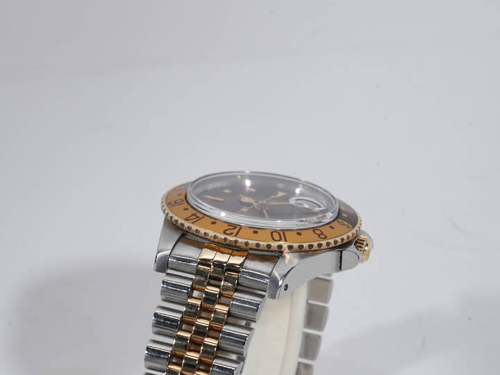 ロレックス GMTマスター Ref.16753 ステンレススチール/イエローゴールド ブラウン文字盤 ジュビリーブレスレット