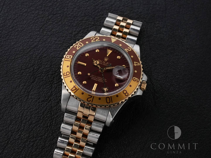 ロレックス GMTマスター Ref.16753 ステンレススチール/イエローゴールド ブラウン文字盤 ジュビリーブレスレット