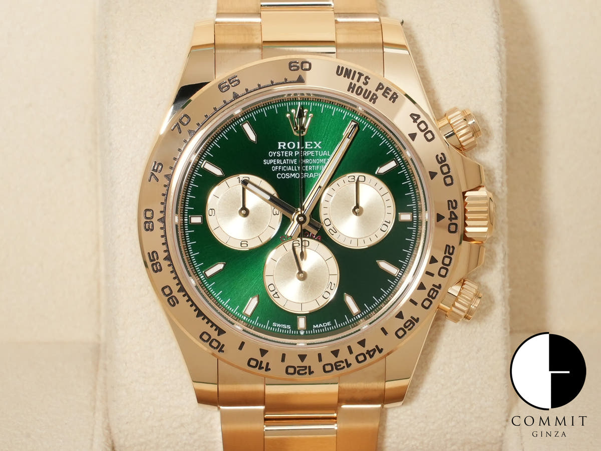 ロレックス デイトナ Ref.126508 イエローゴールド グリーン文字盤